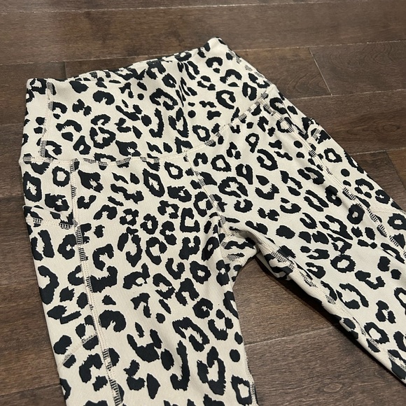 2 for $10⭐️Work Out wide waist ribbed stretch leopard black leggings pocket yoga - Picture 6 of 7